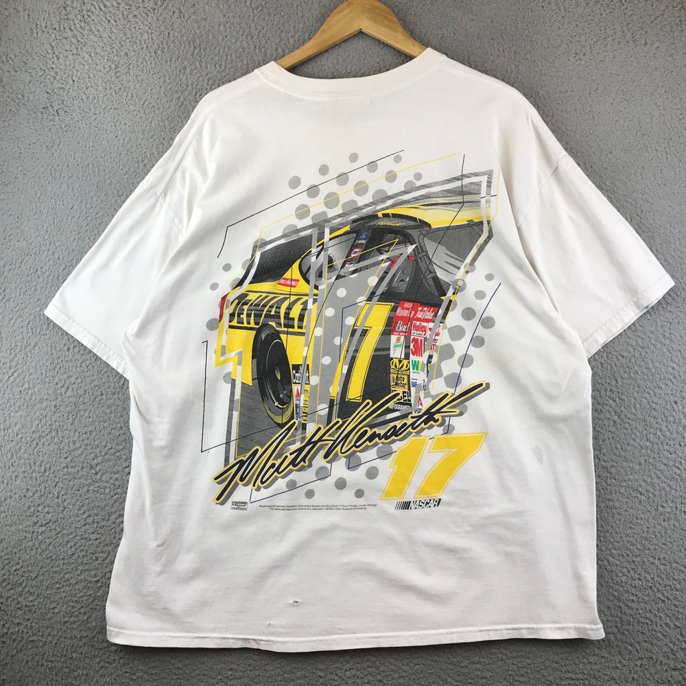 Vintage Matt‎ Kenseth #17 NASCAR Racing T-Shirt M&O Knits White XXL